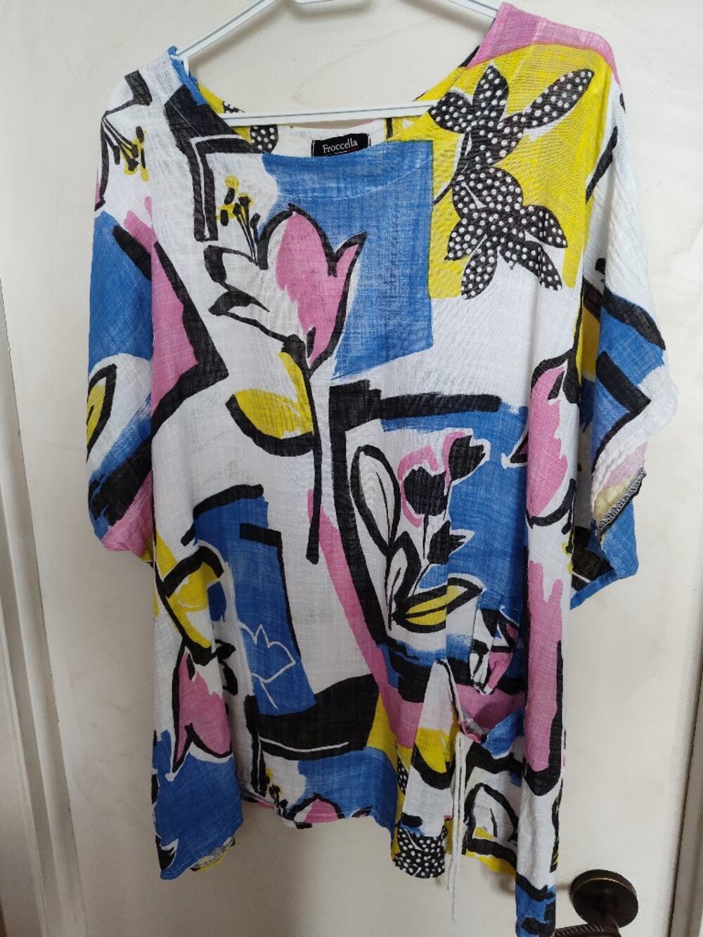 Froccella Abstract Lagenlook Top Made in Italy